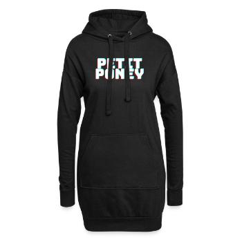 Petit poney - Sweat-shirt à capuche long Femme - noir - Devant