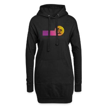 Vacances d'Été Parents Enfant Maman Soleil & Plage - Sweat-shirt à capuche long Femme - noir - Devant
