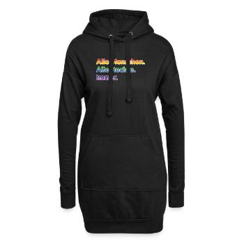 Alle Menschen. Alle Rechte. Immer. – Pride Stateme - Hoodie-Kleid - Schwarz - Vorne