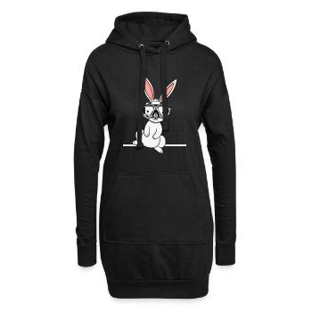 apnoe tauchen oxygen schnorcheln tauchhase - Hoodie-Kleid - Schwarz - Vorne