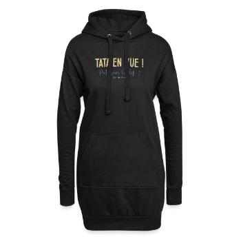 Tata en vue ! Prête pour le défi ? Cadeau Annonce - Sweat-shirt à capuche long Femme - noir - Devant
