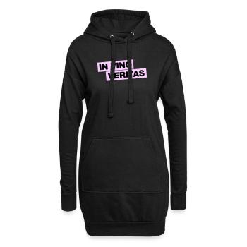 In Vino Veritas - Hoodie-Kleid - Schwarz - Vorne