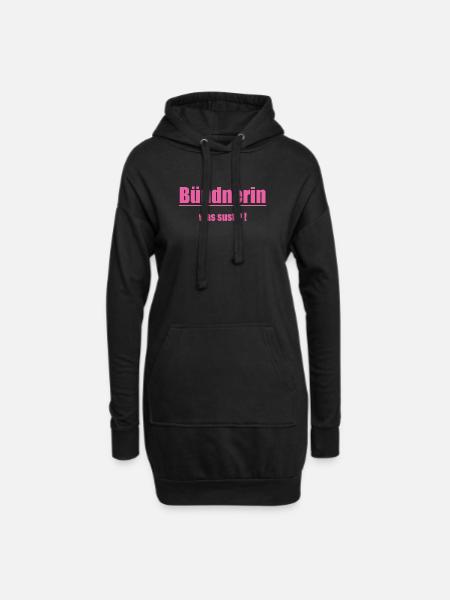 Graubünden woman What sweet?! Pink Text - Hoodie Dress - black