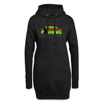 BORN TO FISH! ANGELN IST PASSION, RUHE, HOBBY - Hoodie-Kleid - Schwarz - Vorne