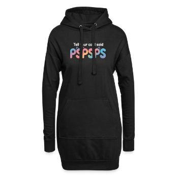 Chat Dis à ton chat Pspsps Chat Maman Miaulement Chats - Sweat-shirt à capuche long Femme - noir - Devant