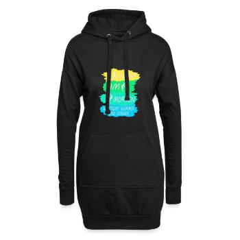 Yoga Lehrerin Kurs Meditation Geschenk Damen Matte - Hoodie-Kleid - Schwarz - Vorne