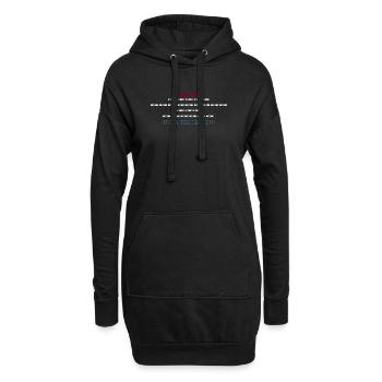 Error 418: User Too Delulu - Hoodie-Kleid - Schwarz - Vorne