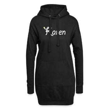 Karen - Sweat-shirt à capuche long Femme - noir - Devant