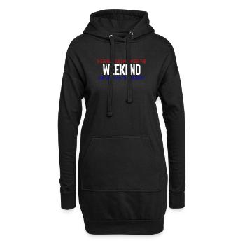Weekend Blues : Les cinq premiers jours - Sweat-shirt à capuche long Femme - noir - Devant