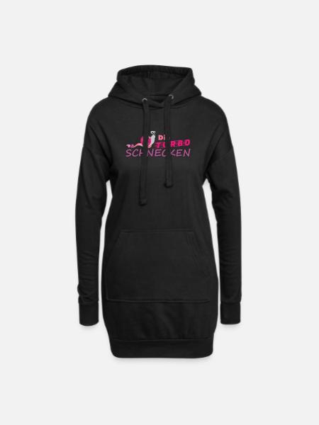 Muddy run shirt mud Matsch Laufshirt Team Schnecke - Hoodie-Kleid - Schwarz