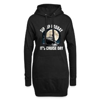 Sip Sip Hourra C’est une croisière d’une journée en bateau - Sweat-shirt à capuche long Femme - noir - Devant