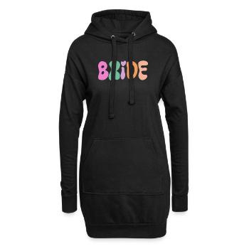Mariée - Sweat-shirt à capuche long Femme - noir - Devant