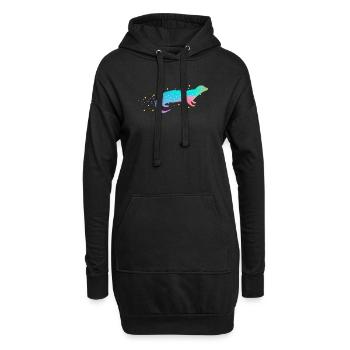 Sea Otter Gradient - Hoodie-Kleid - Schwarz - Vorne
