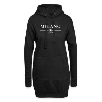 Milano italia - Sweat-shirt à capuche long Femme - noir - Devant