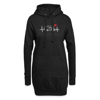 Wohnmobil camping t-shirt camper wohnwagen - Hoodie-Kleid - Schwarz - Vorne
