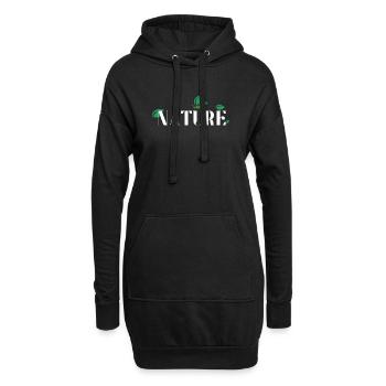 Nature laisse le logo des empattements - Sweat-shirt à capuche long Femme - noir - Devant