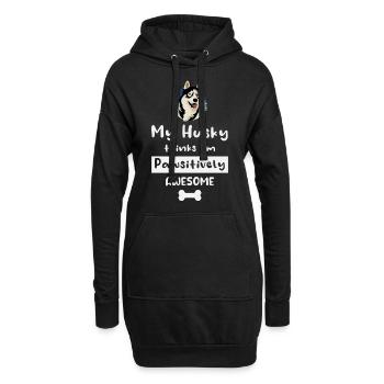 Husky Schlitten Hunderennen Alaskan Racers - Hoodie-Kleid - Schwarz - Vorne