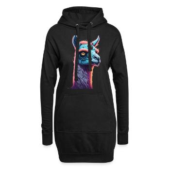 Gruseliges Halloween-party-kostüm Zombie-lama - Sweat-shirt à capuche long Femme - noir - Devant