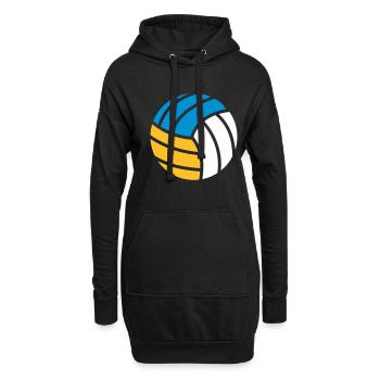 Beachvolleyball - Hoodie-Kleid - Schwarz - Vorne