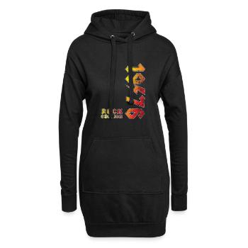 Geburtstag Rock Edition 1976 - Hoodie-Kleid - Schwarz - Vorne
