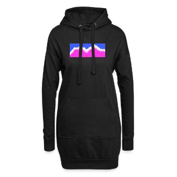 Berge  - Hoodie-Kleid - Schwarz - Vorne