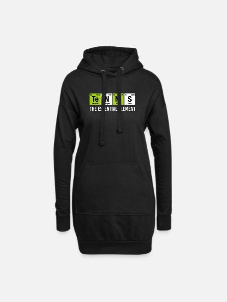 Tennis Essential Element Funny Chemistry - Hoodie Dress - black