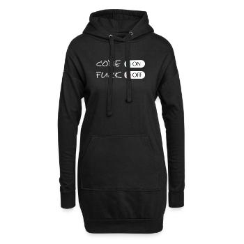 FUCK OFF, Come on - Fuck off, Fuck Off - Hoodie-Kleid - Schwarz - Vorne
