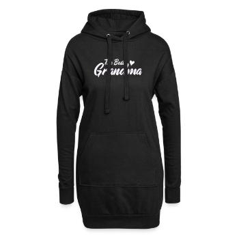 Meilleur design de cœur de grand-mère - Sweat-shirt à capuche long Femme - noir - Devant