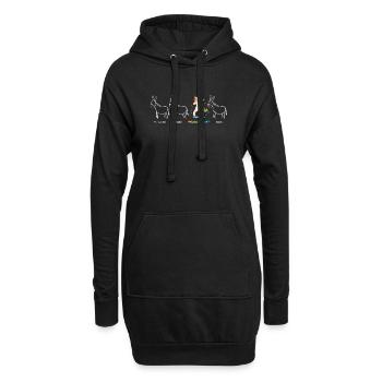 PFLEGEKRAFT Einhorn Beruf Besonders Einzigartig - Hoodie-Kleid - Schwarz - Vorne