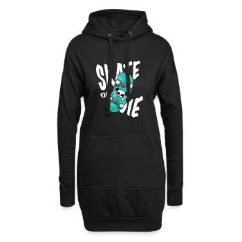 Skateboard Skate ou le Panda Sticker Shirt Kids - Sweat-shirt à capuche long Femme - noir - Devant