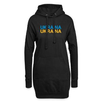 UKRAINA Drapeau ukrainien Drapeau de l’Ukraine - Sweat-shirt à capuche long Femme - noir - Devant