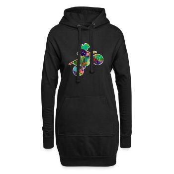 Moto, Moto, Moto, Graffiti, Peinture - Sweat-shirt à capuche long Femme - noir - Devant