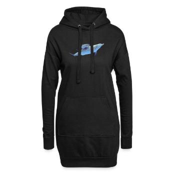 Delfin - Hoodie-Kleid - Schwarz - Vorne