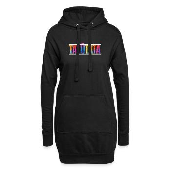 Tatuetata_bunt_ - Hoodie-Kleid - Schwarz - Vorne