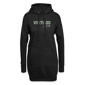20 ans 2006 Vintage Retro Cadeau Anniversaire - Sweat-shirt à capuche long Femme - noir - Devant