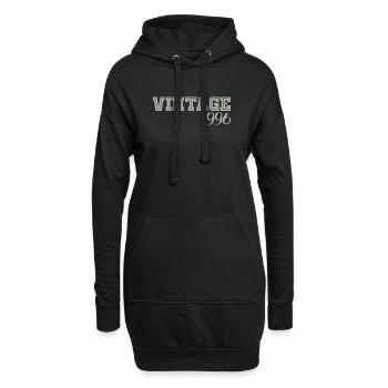 30 ans 1996 Vintage Retro Cadeau Anniversaire - Sweat-shirt à capuche long Femme - noir - Devant