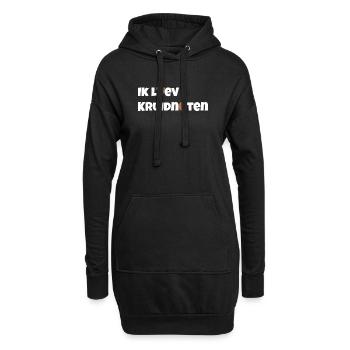 Ich liebe kruidnoten - Hoodie-Kleid - Schwarz - Vorne