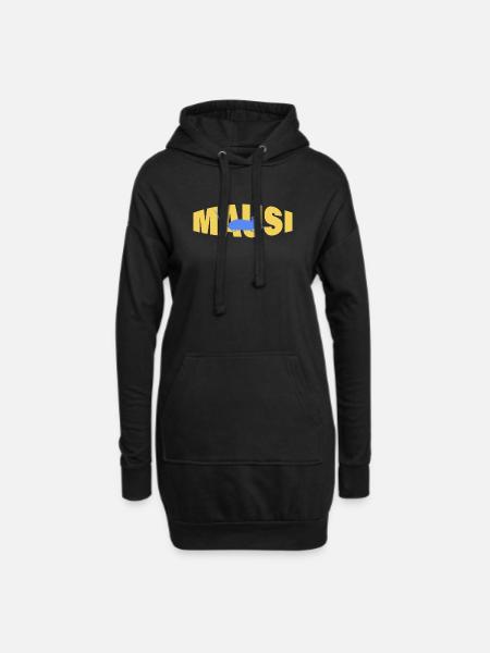 MAUSI - Hoodie-Kleid - Schwarz