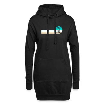 Horizon de la plage - Sweat-shirt à capuche long Femme - noir - Devant