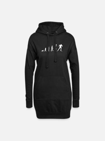 Development from baby to skier - Hoodie Dress - black