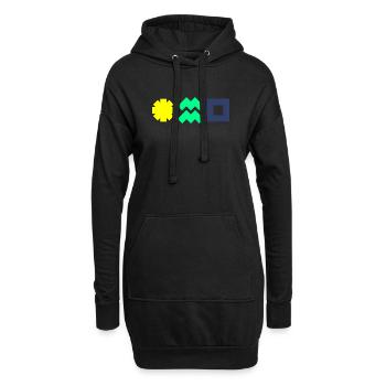 Solarstrom macht unabhängig & schützt das Klima! - Hoodie-Kleid - Schwarz - Vorne