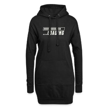 Ladebalken Loading Fortschritt - Hoodie-Kleid - Schwarz - Vorne