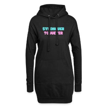 STRONGER_TOGUETER - Hoodie-Kleid - Schwarz - Vorne