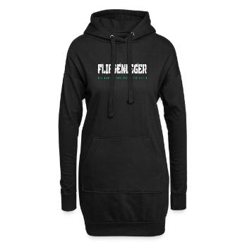 Fliesenleger Design - Hoodie-Kleid - Schwarz - Vorne