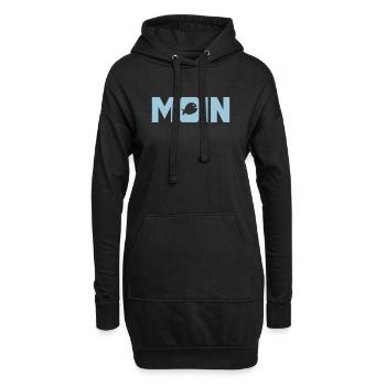 Moin Fisch Ostfriesland Nordsee Fischkopf nordisch - Hoodie-Kleid - Schwarz - Vorne
