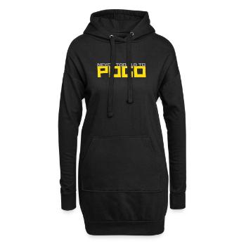 never too old to pogo - Hoodie-Kleid - Schwarz - Vorne