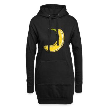 Banane - Hoodie-Kleid - Schwarz - Vorne