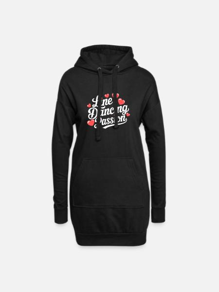 Line Dancing Country Dance - Line Dance Tanzen - Hoodie Dress - black