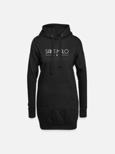 Saint-Malo - Sweat-shirt à capuche long Femme - noir