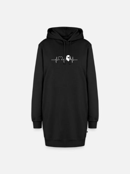 Adler - Hoodie-Kleid - Schwarz